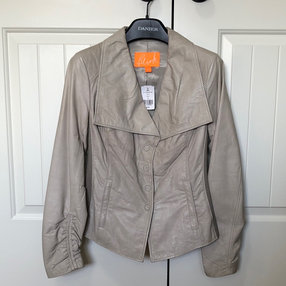 NWT Danier Women's Beige BLINK Leather Jacket